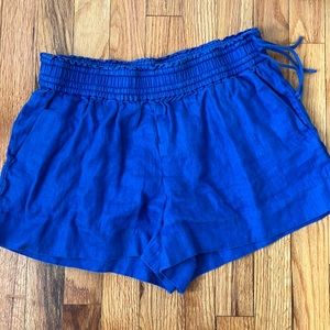 Jcrew shorts. Elastic waist band. Sz small. Color: blue. Inseam: 3”